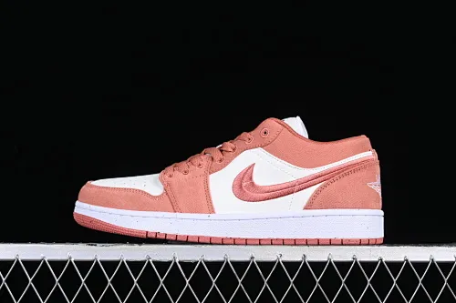 All categories Air Jordan Jordan series basketball shoes Air Jordan 1 Low Air Jordan 1 Low "Canvas" AJ1 Joe 1 pink and white low-top cultural basketball shoes FN3722-801
